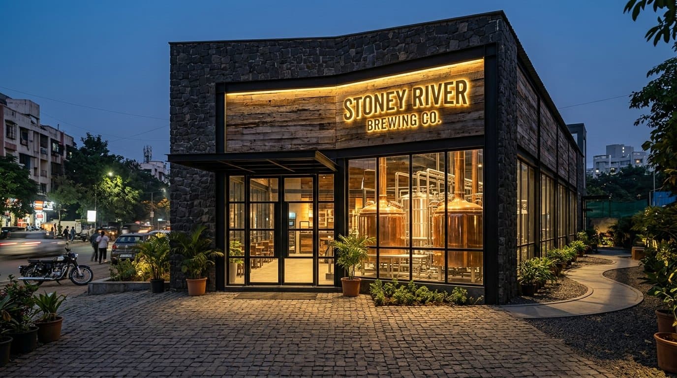 Stoney River Brewing Co. brewery exterior in Kondhwa Pune